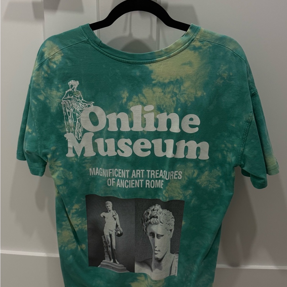 Zara Green and Yellow Tie-Dye Short Sleeve Tee